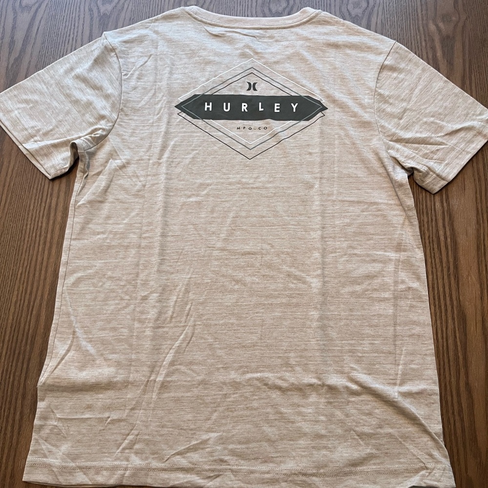 Hurley Men's Beige ultra soft short sleeve tee New
